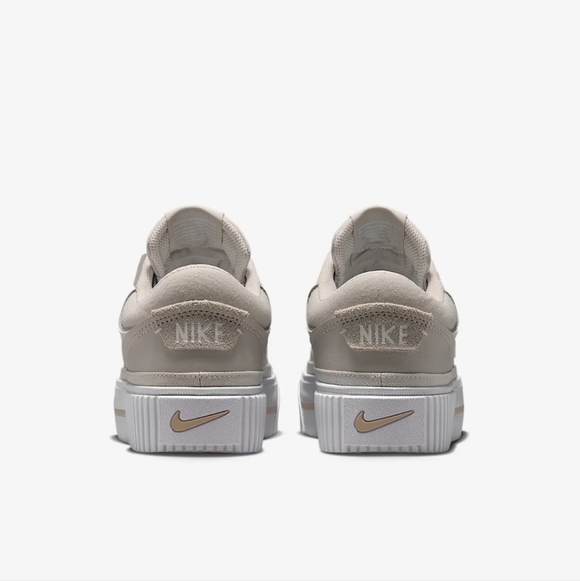 Women's Bling Nike Court Legacy Lift Brown Sneakers made with Crystals Custom - Picture 6 of 6